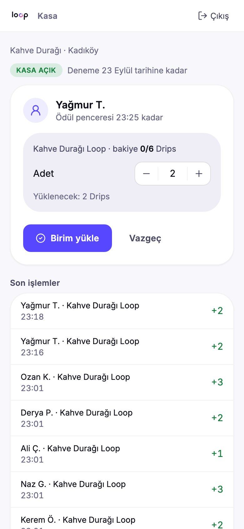 Müşteri bulundu, adet seçiliyor